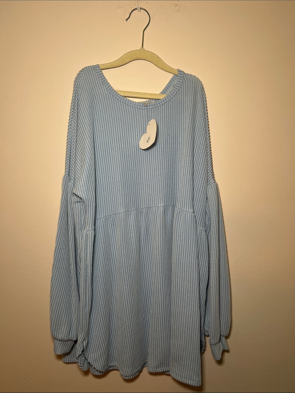 Hayden Girls Light Blue Ribbed Babydoll Sweater Dress
